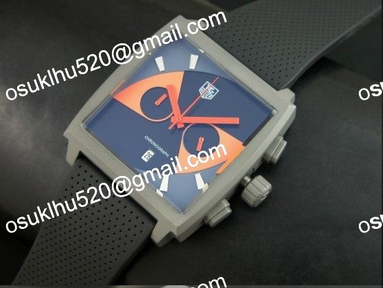tag manaco chronograph 44mm titanium häuse quartz orange augen