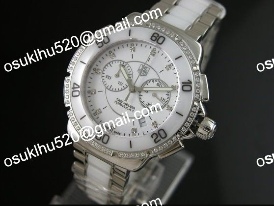 tag formula 1 chronograph damen edelstahl/keramik/diamanten swiss