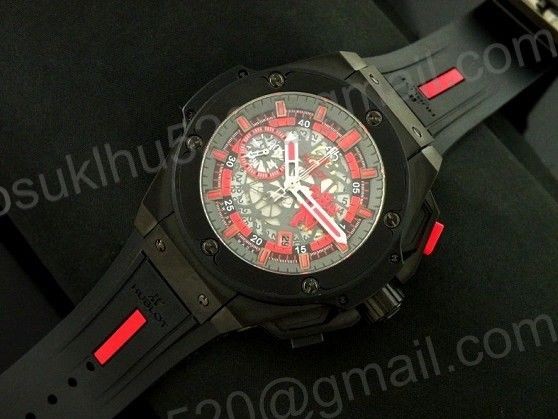 Hublot King Power Red Devil Black PVD Gehäuse Rot dial A-7750 V2