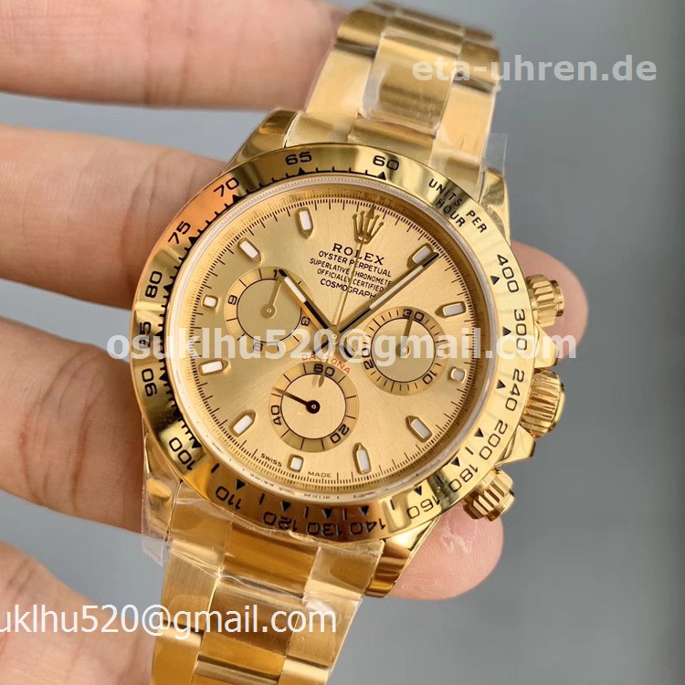 ROLEX DAYTONA FULL GOLD Automatic Chronograph uhr