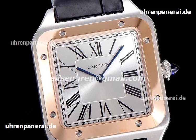 Cartier Santos-Dumont XL Handwind uhren stahl und Rosegold W2SA0017