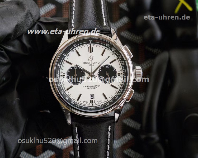 Breitling Premier B01 Chronograph Quarzuhren Panda Zifferblatt