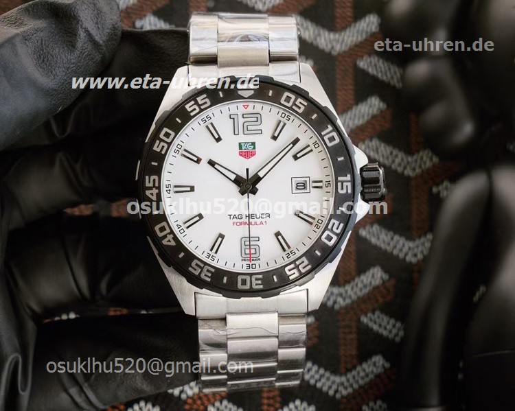 Tag Heuer Formula1 billige Uhren Keramiklünette weißes Zifferblatt