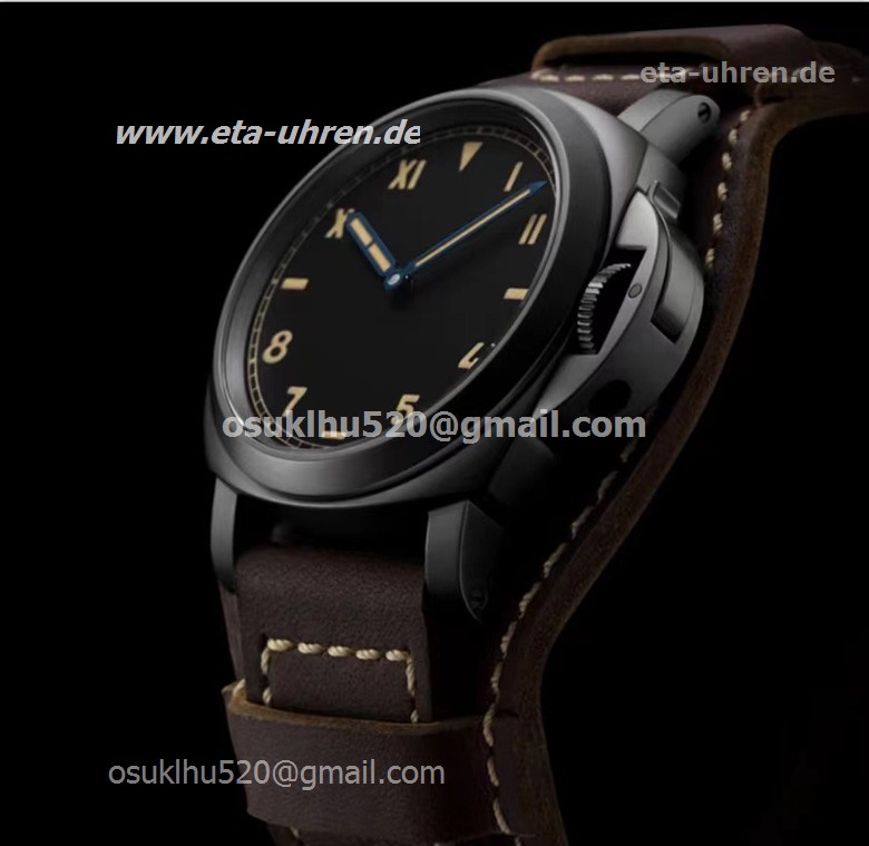 Panerai Luminor California 8 days 44mm schwarzes Etui am Lederband