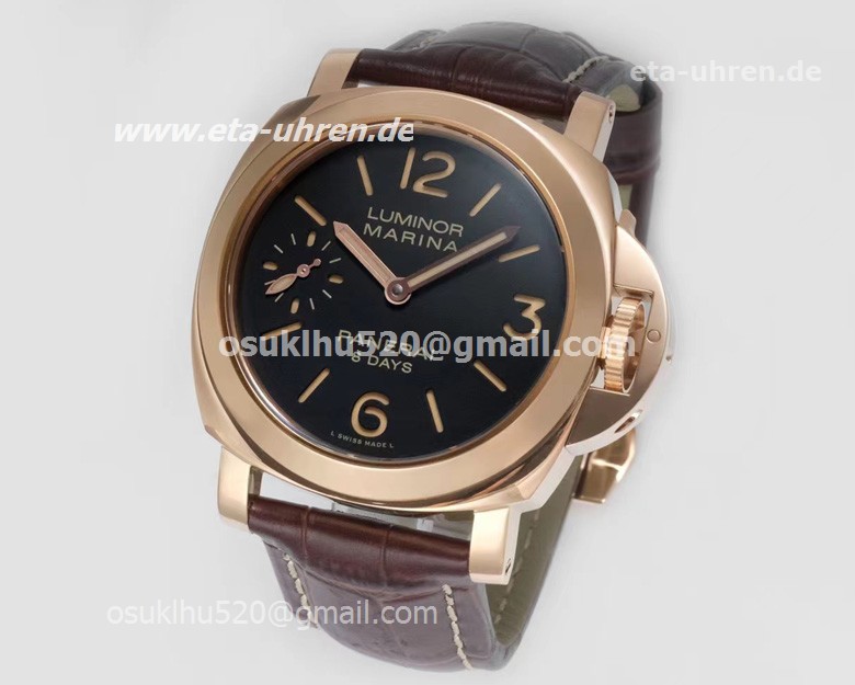 Panerai Luminor 8 Days Pam511 Roségoldenes Kaffee-Zifferblatt