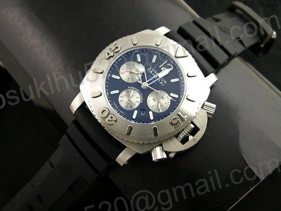 Panerai PAM187 luminor 1000m Diver Chrono 47mm Schwarz