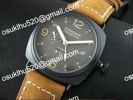 panerai Pam496 Radiomir 10 days GMT PVD Gehäuse Calfskin Band