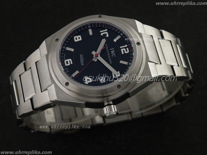 replica iwc watches for sale Schaffhausen Ingeneur Voll Stahl schwarzes Swiss ETA 2824