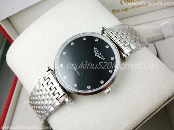 longines damenuhren automatik La Grande women automatic schwarzes