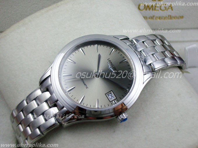 longines herrenarmbanduhr Flagship men automatic grey ETA longines herrenarmbanduhr Flagship men automatic grey ETA