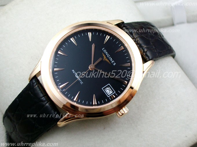 longines flagship automatic schwarzes ETA longines flagship automatic schwarzes ETA