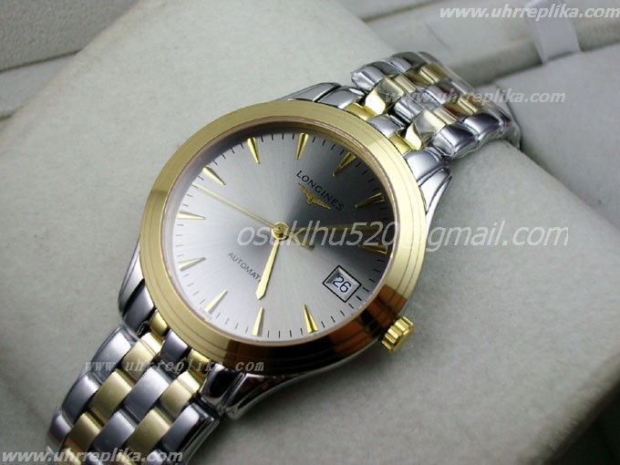 longines flagship automatic silber ETA Uhrwerk longines flagship automatic silber ETA Uhrwerk