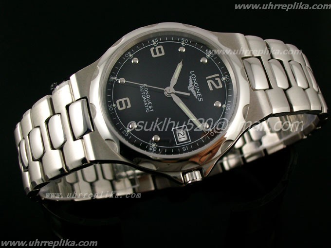 longines conquest automatic stahl automatic men schwarzes ETA