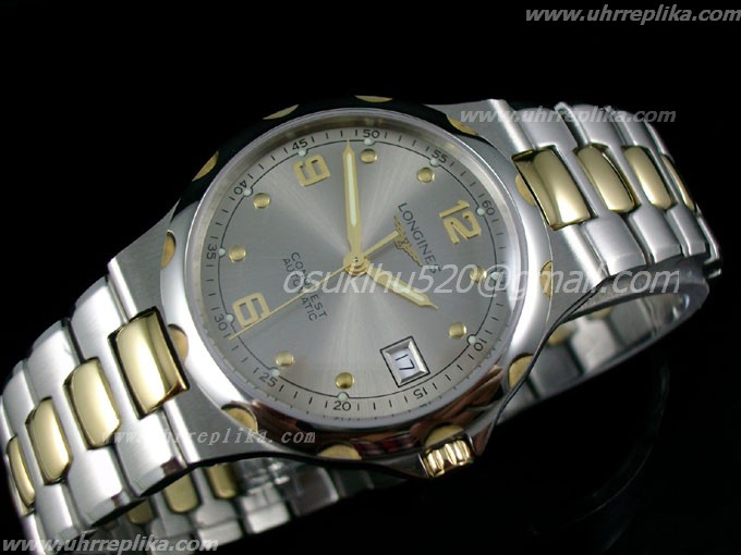 longines conquest herrenuhr automatic men silber