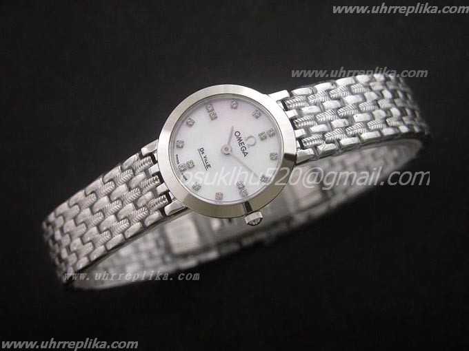 omega deville replica Ladies Quarz Diam 24mm Weiss Mop