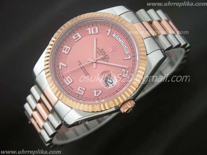 rolex replica man day date replica swiss 41mm Pink