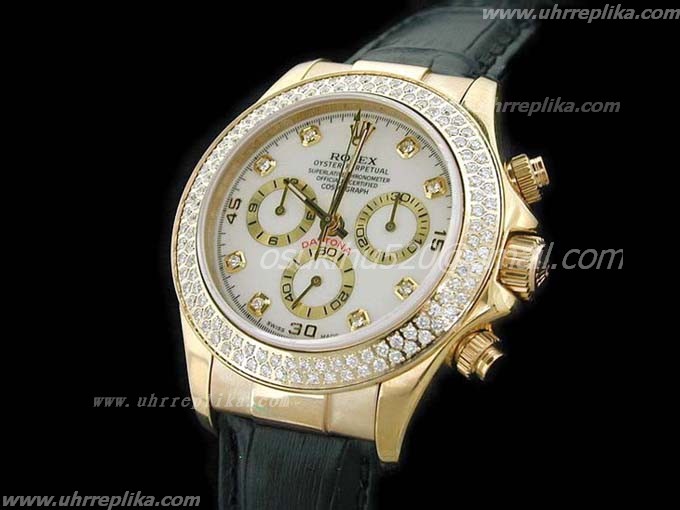 rolex daytona replikas uhren weißes Zifferblatt Diam Markers