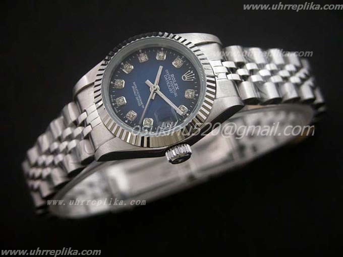 rolex replica DateJust armbanduhren blaues Diamantens damen
