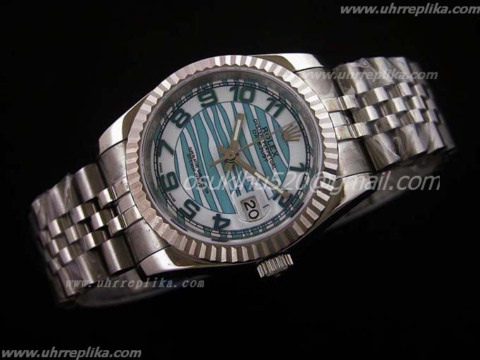 rolex DateJust blaues weiß herr 36mm