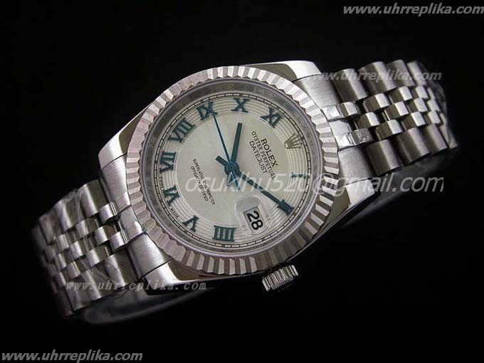 rolex fälschung DateJust weiß herr 36mm