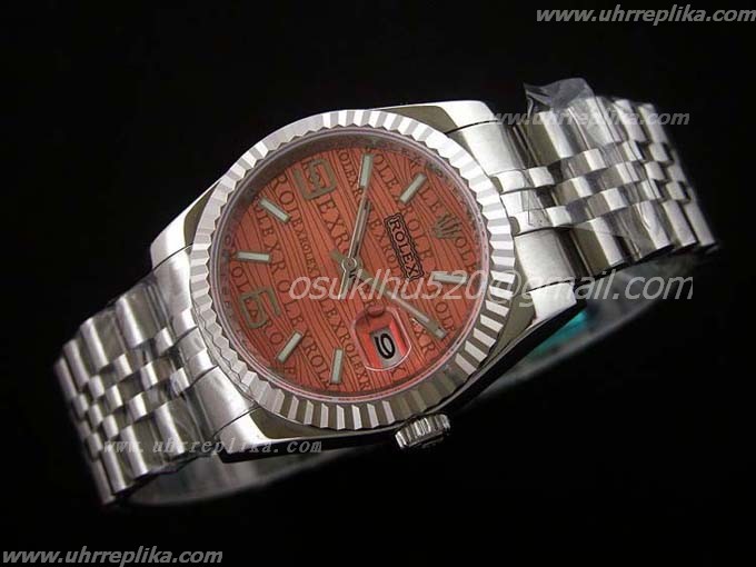 rolex DateJust imitate uhren orange Wave herren 36mm