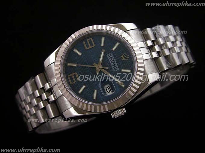 Rolex DateJust 36mm replica blaues