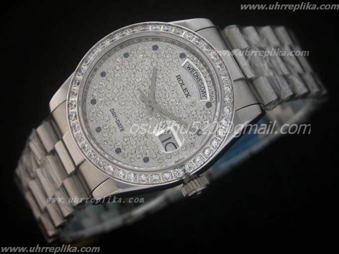 rolex Day-Date replica Full Diamanten Steel ETA 2836