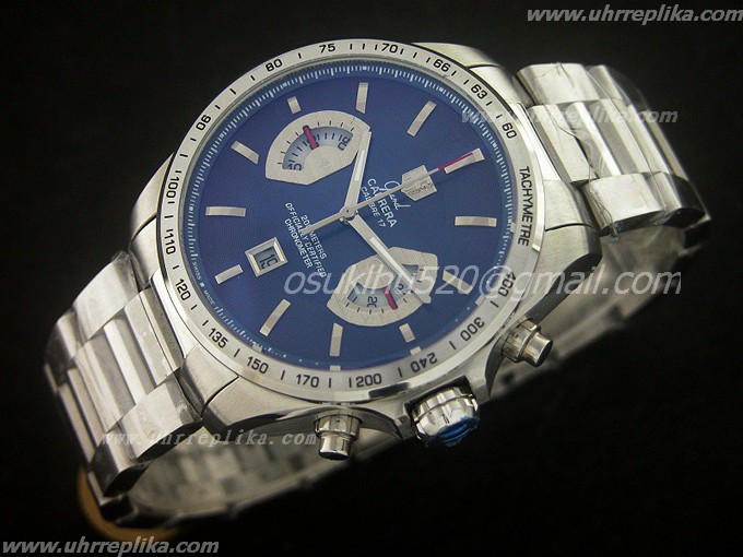tag replica Calibre 17 200m Chrono 43mm blau Quartz
