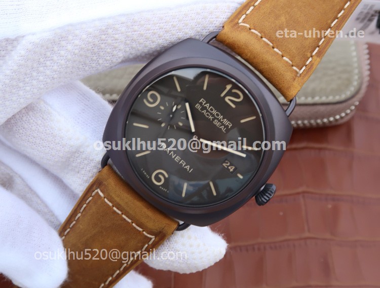 Panerai Radiomir Black Seal 45mm Keramikgehäuse Braunes Zifferblatt
