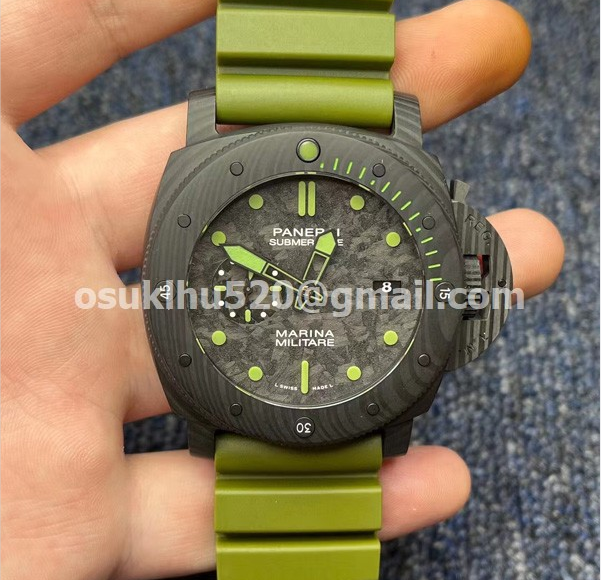Panerai Submersible Carbotech Marina Militare 47 mm Große Uhren für Herren 1:1